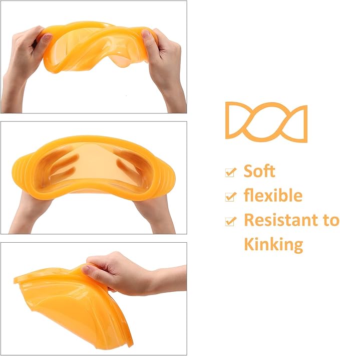 Microwave Steamer Cooker Collapsible Bowl-Silicone Steamer Cookware with Handle Lid for Vegetables Fish Prep Meal Food with Removable Rack BPA Free, Easy to Store, Freezer & Dishwasher Safe, Orange