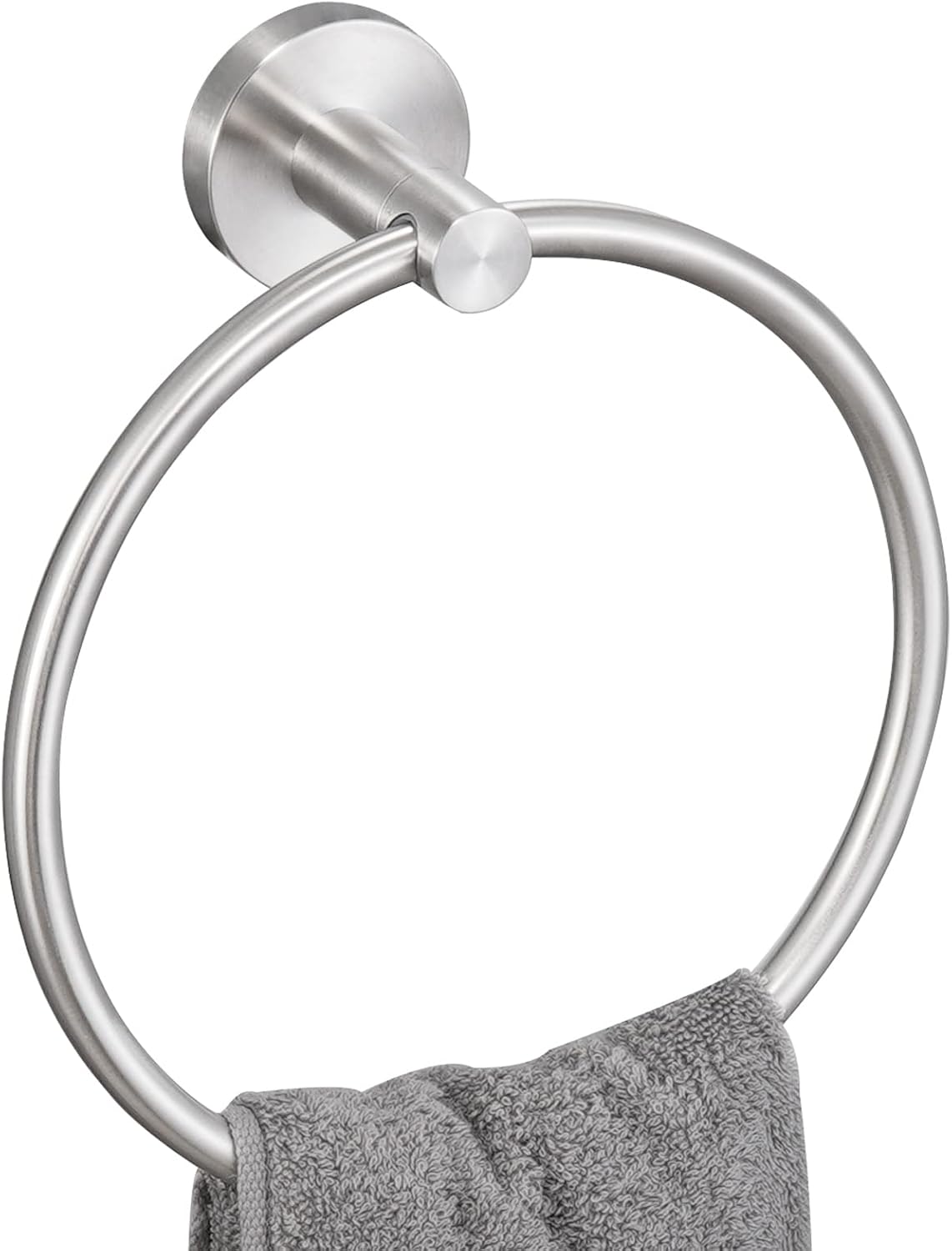 KES Towel Ring for Bathroom, Hand Towel Holder Round Towel Hanger Wall Mount SUS304 Stainless Steel Brushed Finish, A2180DG-2