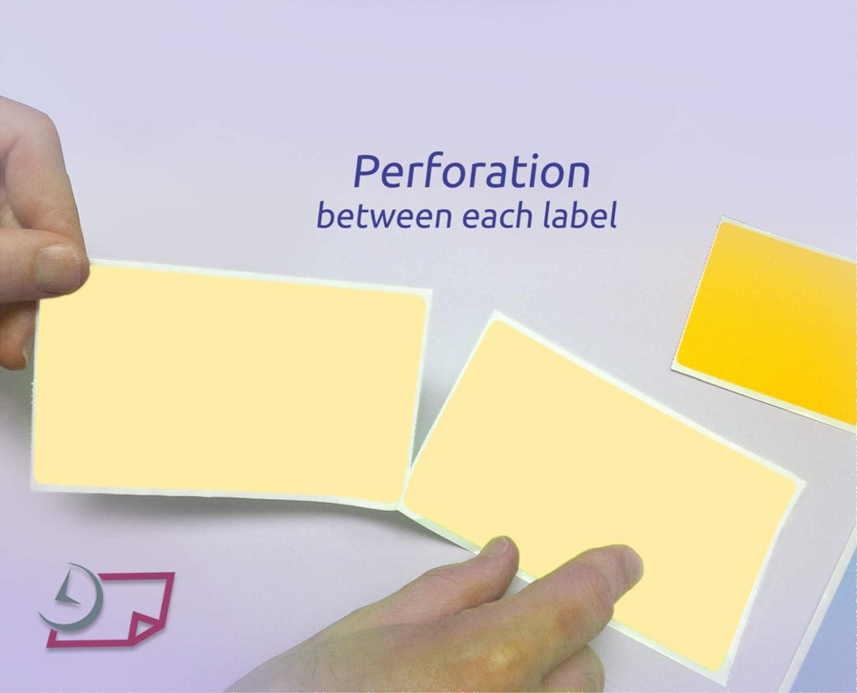NextDayLabels 500 Rectangle Stickers (3" x 5") - Color Coding Labels Roll - Moving Labels for Boxes, Colored Inventory Stickers for Packing, Organizing, and Storage (Natural)