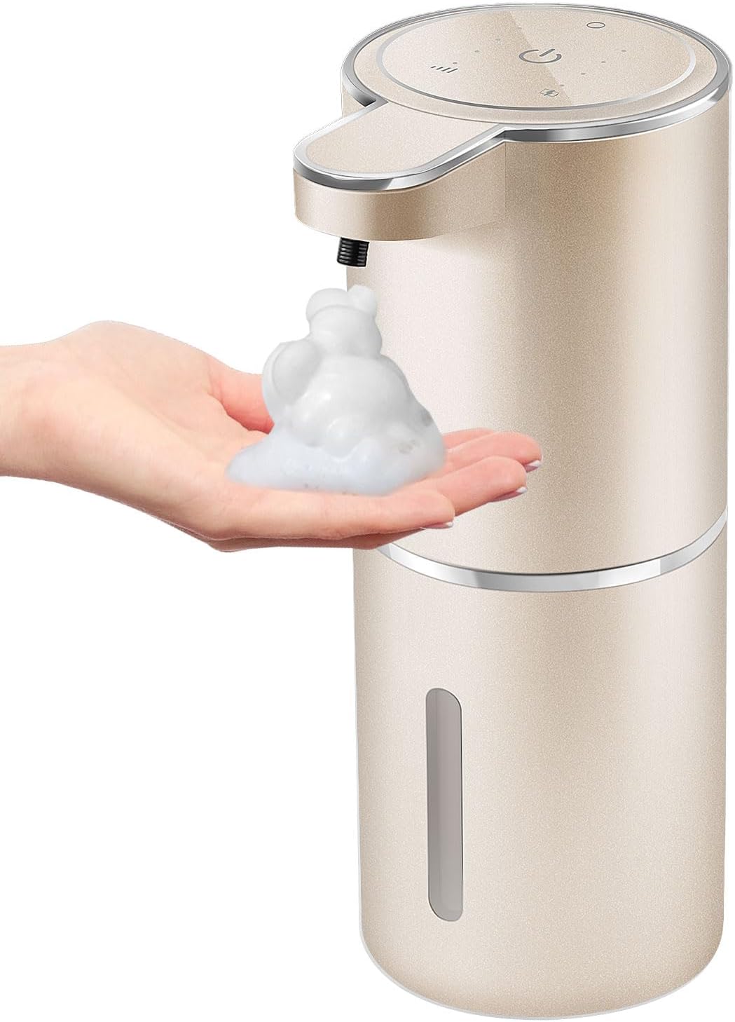 Automatic Foaming Soap Dispenser,4-Level Adjustable Foam, Wall Mount,USB Rechargeable,12.8oz/ 380ml,Touchless Hand & Dish Soap Dispenser for Bathroom, Kitchen,Hotel, Restaurant