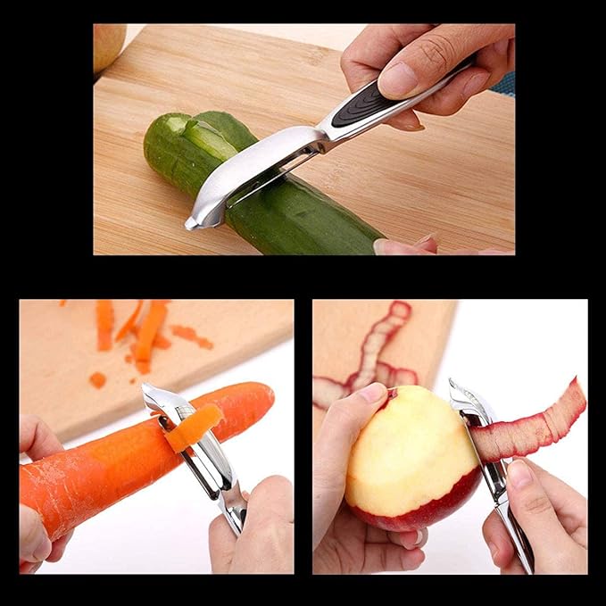 Vegetable, Apple Peelers for kitchen, Fruit, Carrot, Veggie, Potatoes Peeler, Y-Shaped and I-Shaped Stainless Steel Peelers, with Ergonomic Non-Slip Handle & Sharp Blade, Good Sturdy (2PCS)