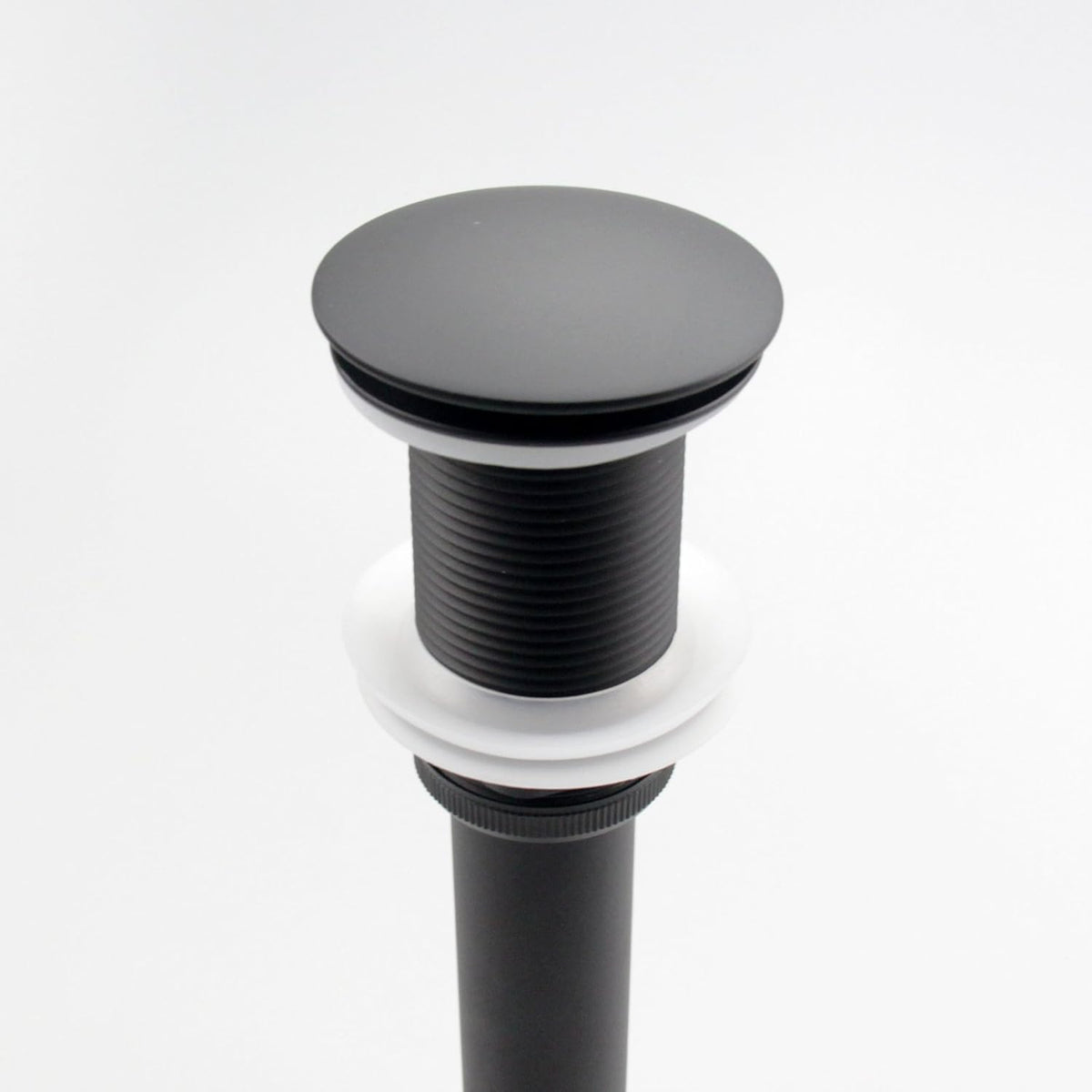 Bathroom Lavatory Vanity Vessel Sink Drain, Pop Up Drain Stopper Without Overflow, Black
