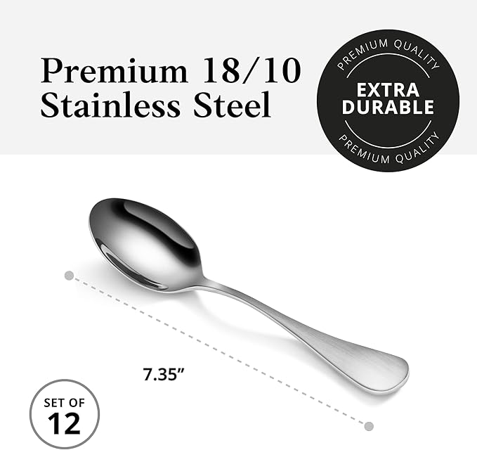 Artaste Rain 18/10 Stainless Steel (Matte, Dinner Spoon (12-Piece))