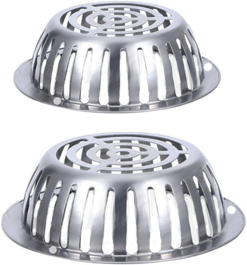 SUS304 Stainless Steel Roof Dome Drain Cover Strainer Anti-Clogging Atrium Grate 2pcs/pk (Φ: 7 inch)