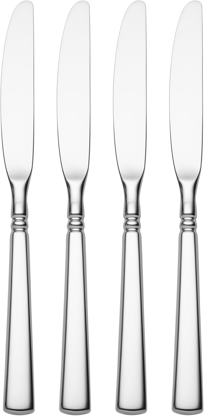 Oneida 2267004F Easton Fine Flatware Dinner Knives, Set Of 4, Metallic