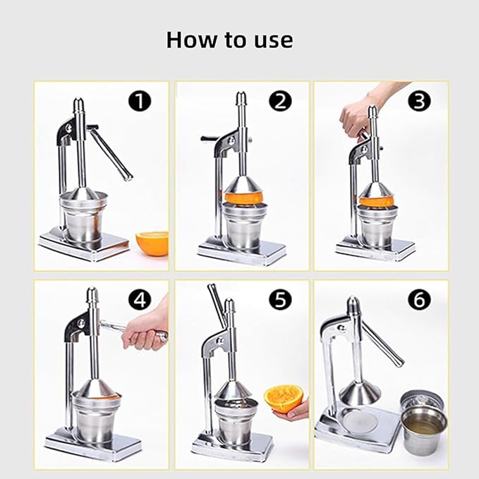 Cast Iron Juicer Hand Press, Manual Juicer Hand Press, Heavy Duty Countertop Lime Citrus Crush Machine for Fresh Lemonade Orange Juice, Easy to Clean, Home and Kitchen