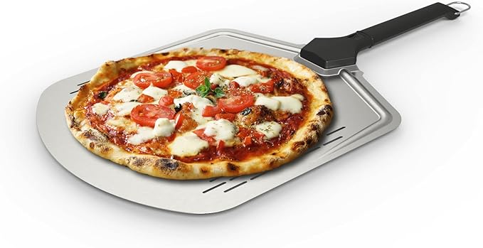Witt 14"/36CM Perforated Pizza Peel – Ultra Thin Aluminum Peel for Retrieving Pizzas from The Pizza Oven with Ease