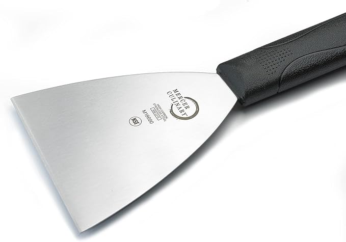 Mercer Culinary Millennia Grill Scraper, 4 Inch x 4-1/2 Inch Blade, Black Handle