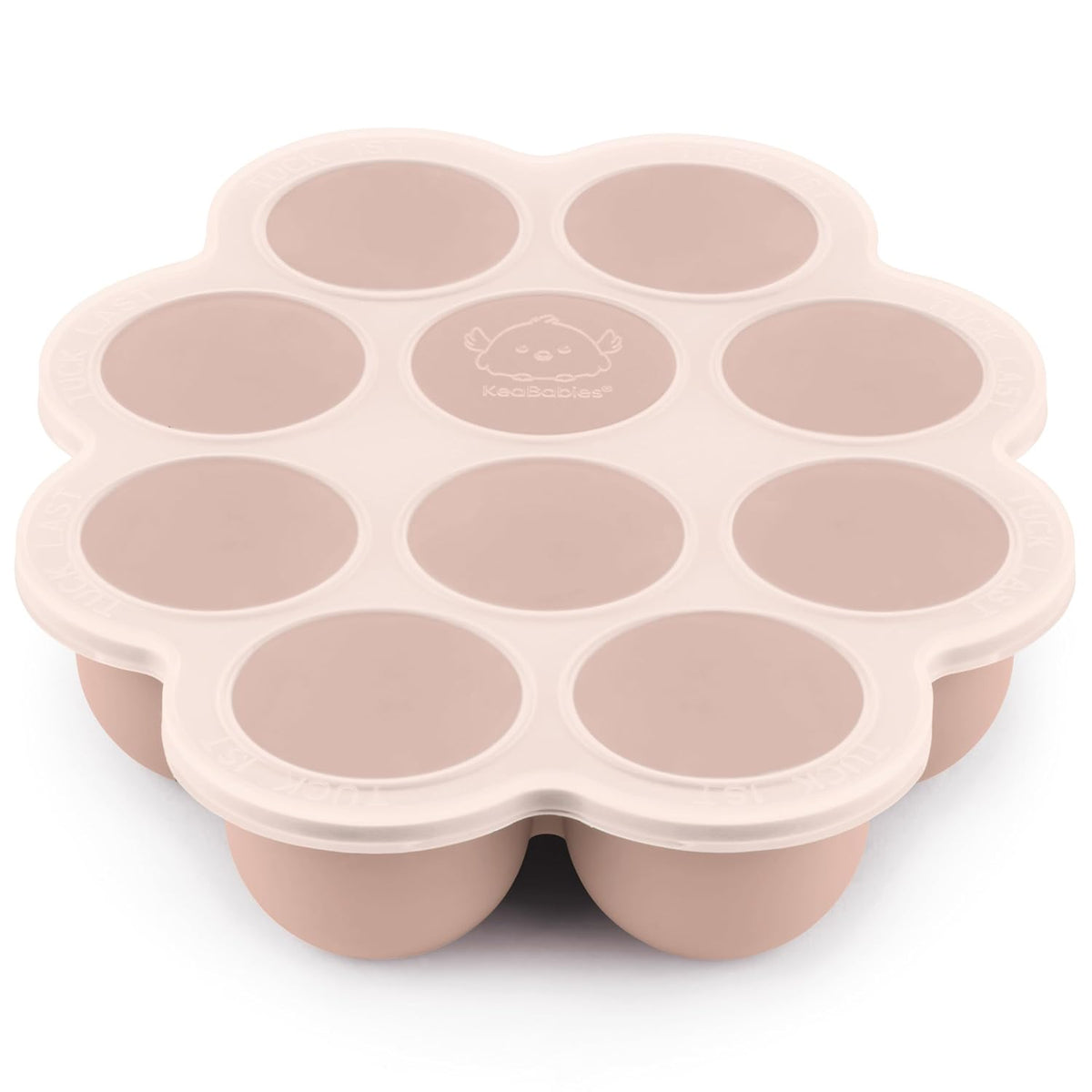 KeaBabies Silicone Food Freezer Trays with Lid, 2oz x 10 Pods Baby Food Storage Containers, Easy Puree Meal Prep, Breast Milk Silicone Freezer Molds, Dishwasher,Microwave Safe,BPA-Free Tray(Dusk)