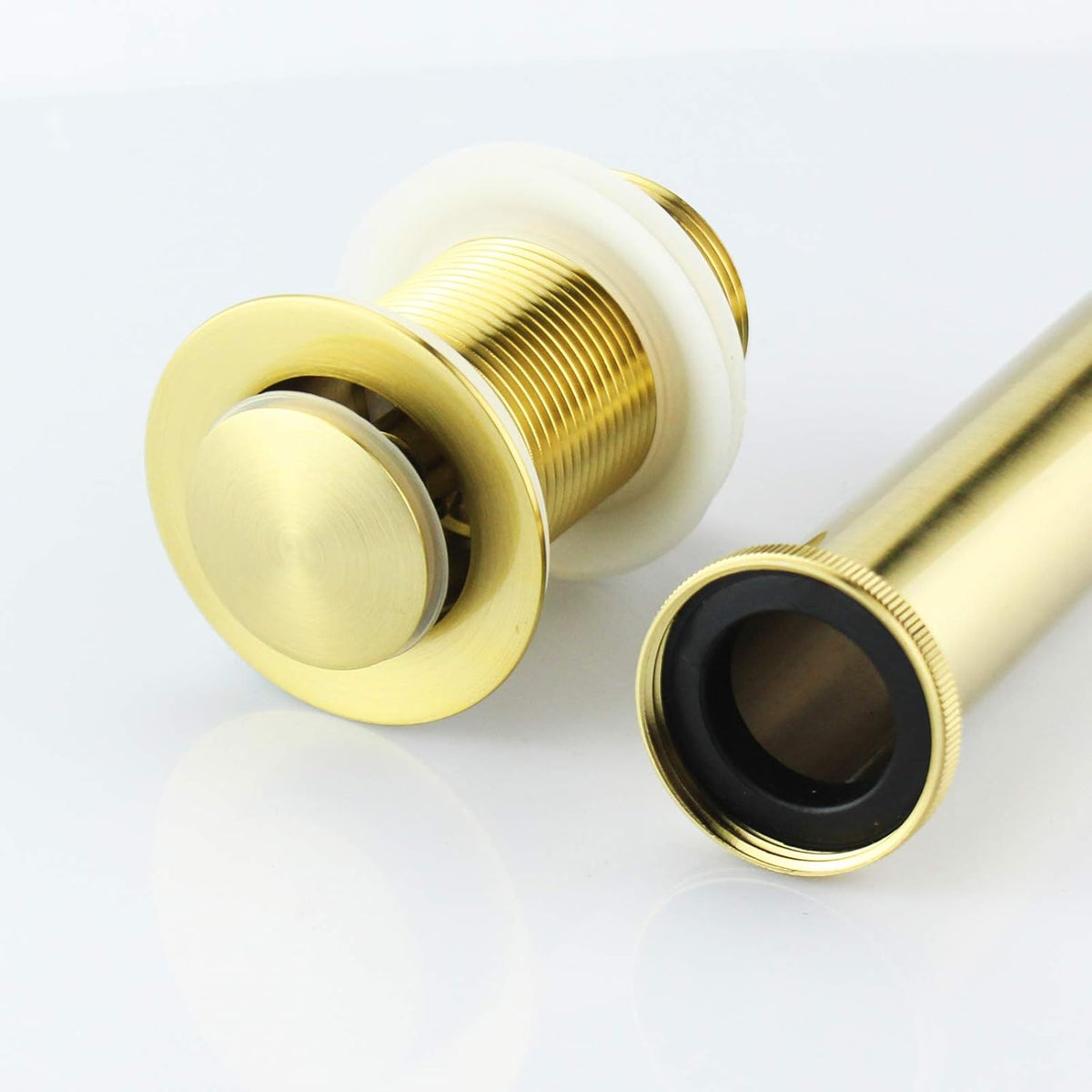 Bathroom Pop Up Sink Drain, Gold Vessel Vanity Sink Drain Stopper without Overflow