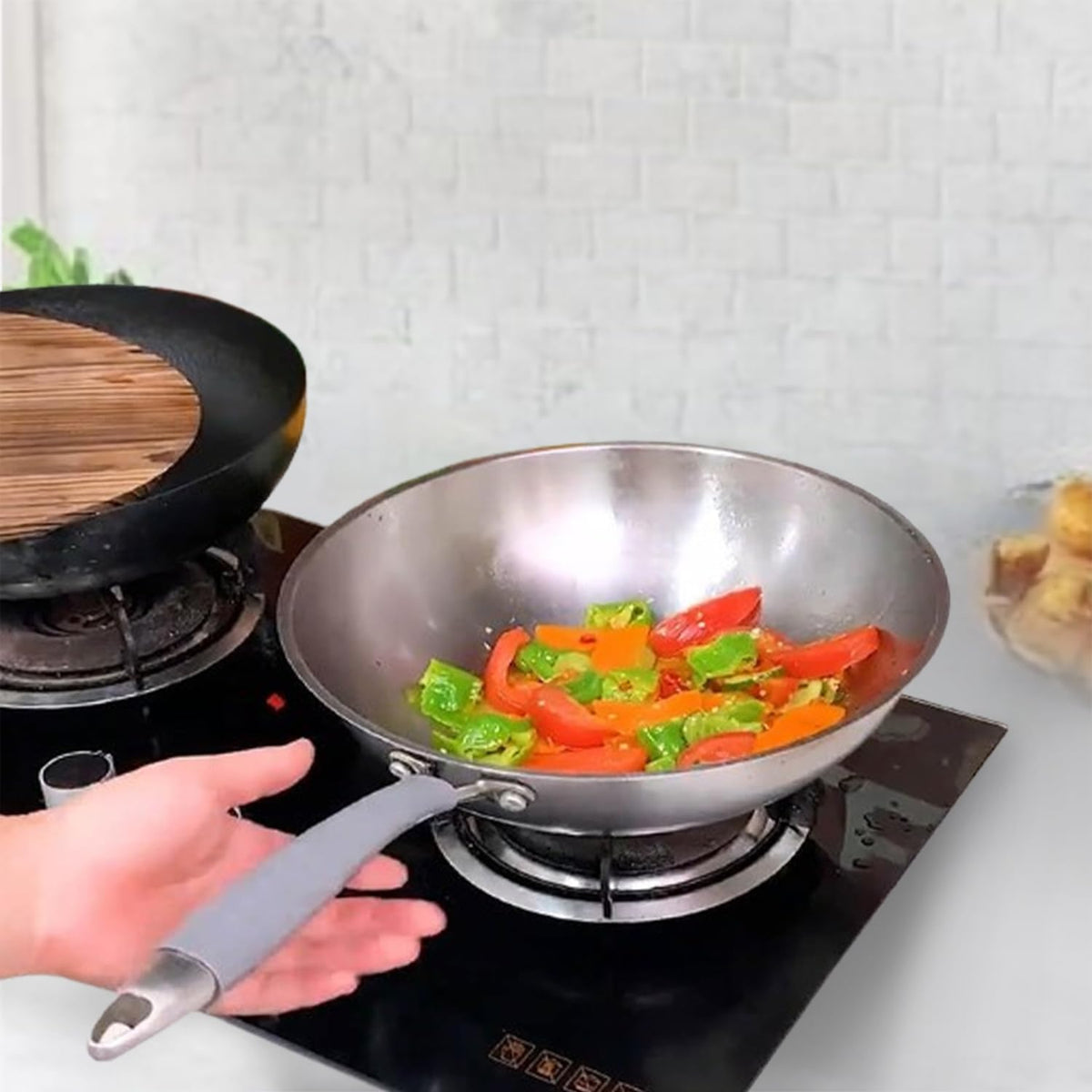 3 Pcs Silicone Pot Handle Cover Heat Resistant, Cast Iron Handle Cover Retractable Silicone Pot Handle Sleeve for Cast Iron Frying Pan Handle Holder (1.1 x 3.7 Inch, S), Gray