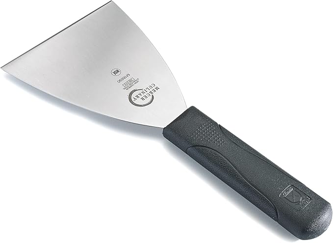 Mercer Culinary Millennia Grill Scraper, 4 Inch x 4-1/2 Inch Blade, Black Handle