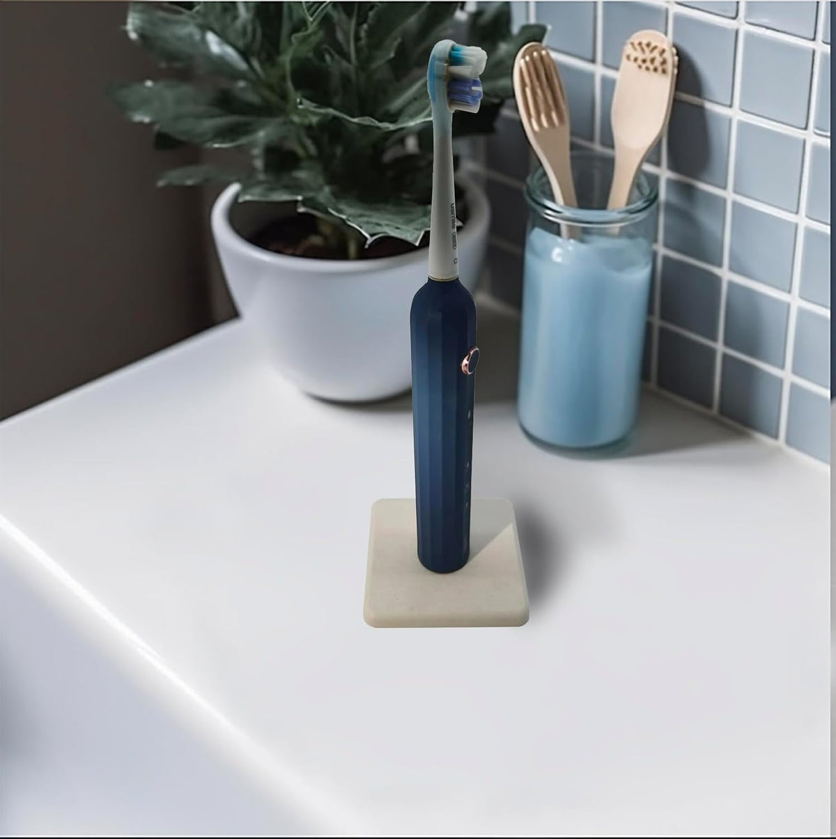 Mucco Water Absorbing Stone Tray for Sink, Premium Diatomaceous Earth Soap Holder Dish，Water Absorbent Diatomite Coasters, Fast Drying Stone Sink Tray for Hand soap & Cups & Drinks Bottles