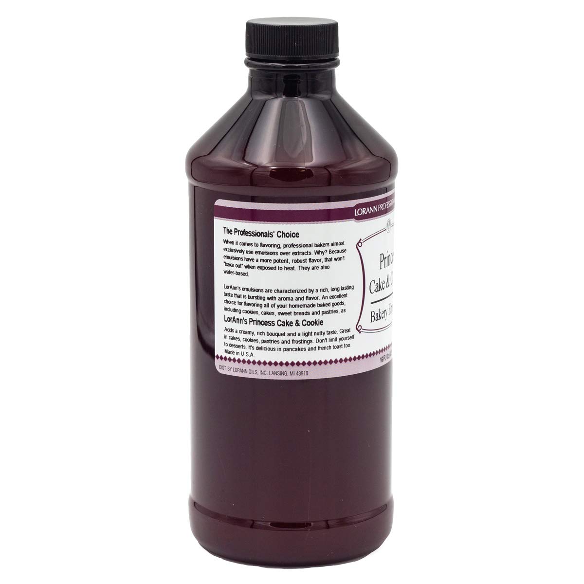 Lorann Oils Princess Cake and Cookie Bakery Emulsion: Regal Flavor Blend, Perfect for Enhancing Sweet, Cake-like Undertones in Baked Goods, Gluten-Free, Keto-Friendly, Unique Flavor Blend Essential