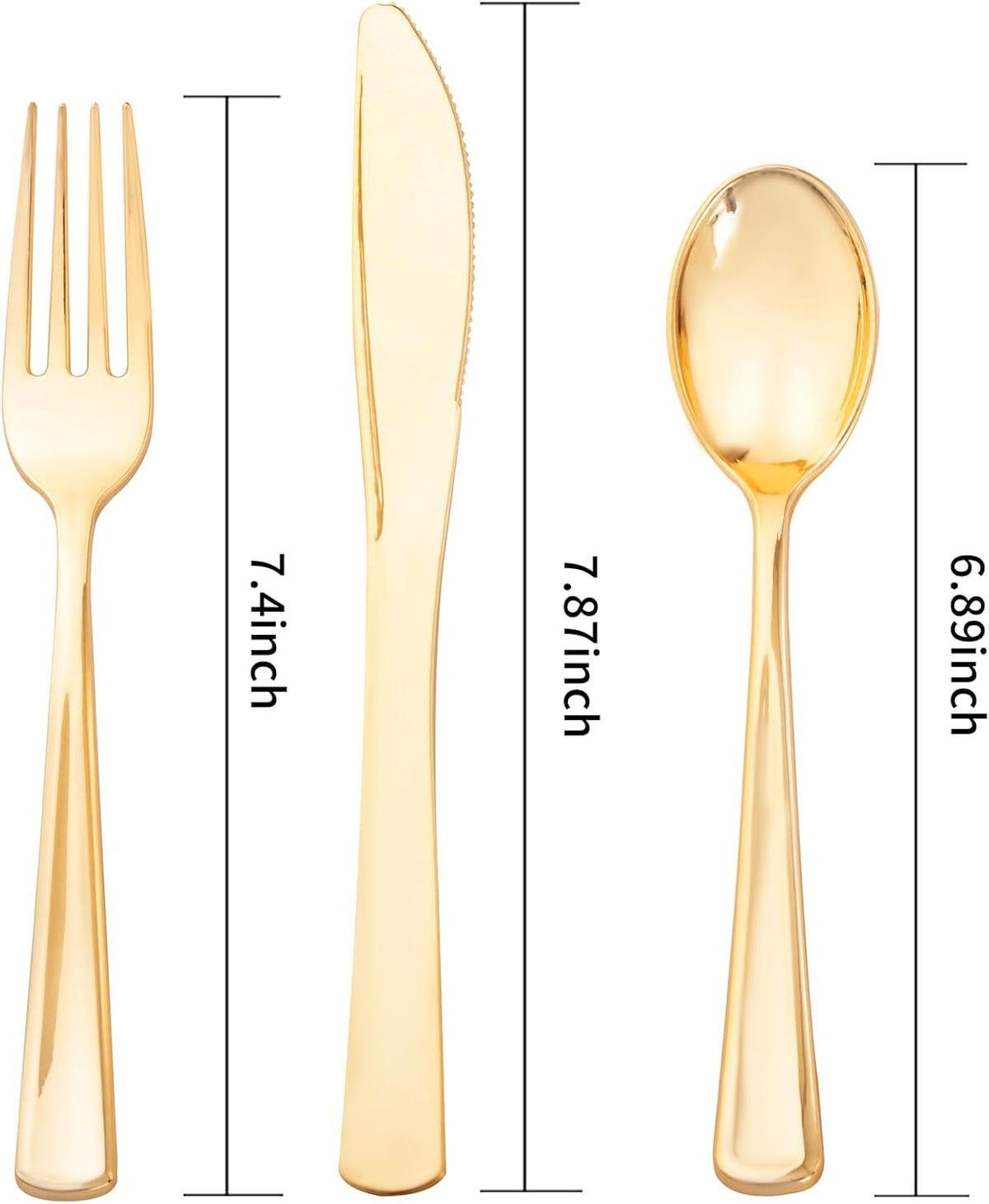Liacere 200Pcs Gold Plastic Silverware-Gold Plastic Cutlery - Disposable Silverware include 100 Forks 50 Spoons 50 Knives Perfect for Parties&Weddings&Restaurants&Thanksgiving