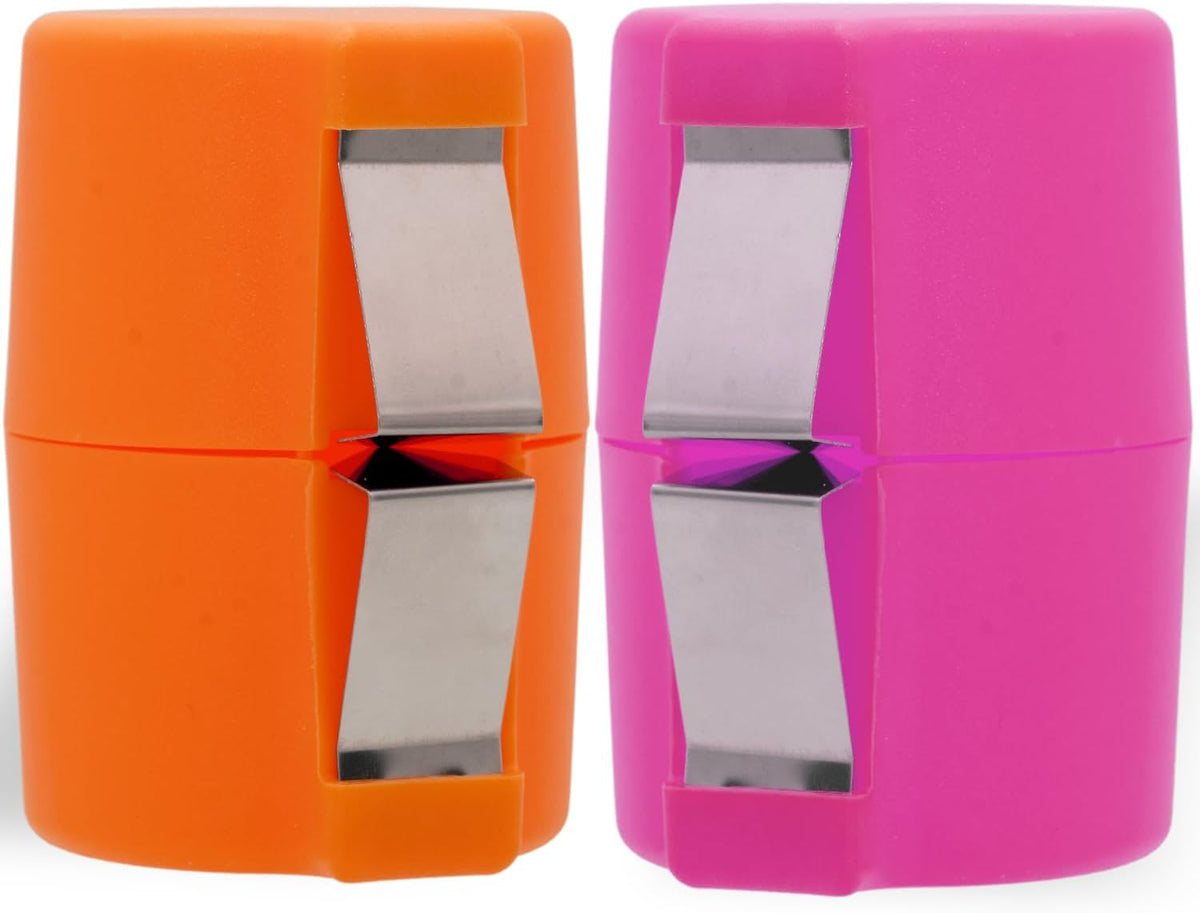 Egg Cracker Tool | Easy Shell Egg Opener | Handheld Egg Seperator Tool | Perfect for Baking, Scrambled Eggs & Omelets – No Mess, No Shell Pieces (Pink/Orange - 2 Pack)