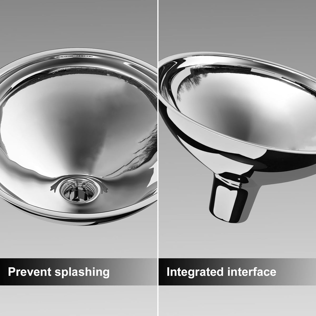 Stainless Steel Large Funnel (5.7 in. X 1 in. Mouth), Metal Funnel for Bottle Filling, Filling Funnel for Spices, Juices, Powders, Coffee Beans, Honey, Milk(without filter)