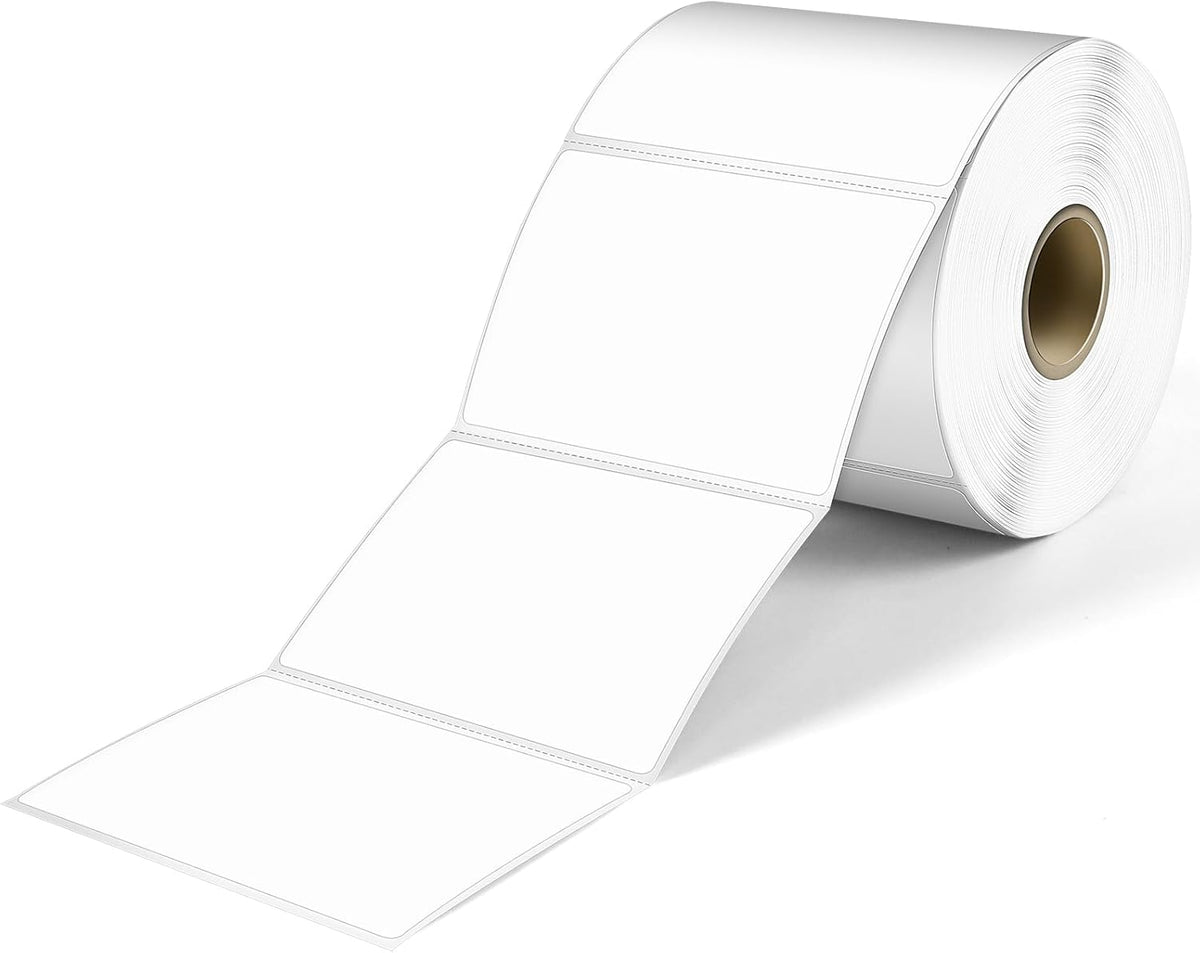 L LIKED 3" x 2" Direct Thermal Labels, Permanent Adhesive Barcode Shipping Label & Compatible with Rollo, Zebra and Other Desktop Printers (1 Roll, 700 Labels)