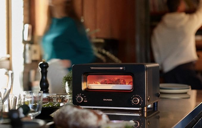 BALMUDA The Toaster Pro | Steam Oven Toaster | Compact 14.1″W × 12.6″D × 8.2″H | 6 Modes: Shokupan, Golden Toast, Pizza, Croissant, Oven, Salamander Grill | (Baking Tray Sold Separately) | Off-white