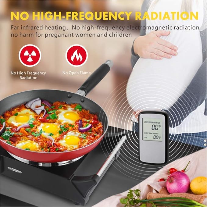 Techwood 1800W Hot Plate Portable Electric Stove Countertop Double Burner with Adjustable Temperature & Stay Cool Handles, 7.5” Cooktop for RV/Home/Camp, Compatible for All Cookwares
