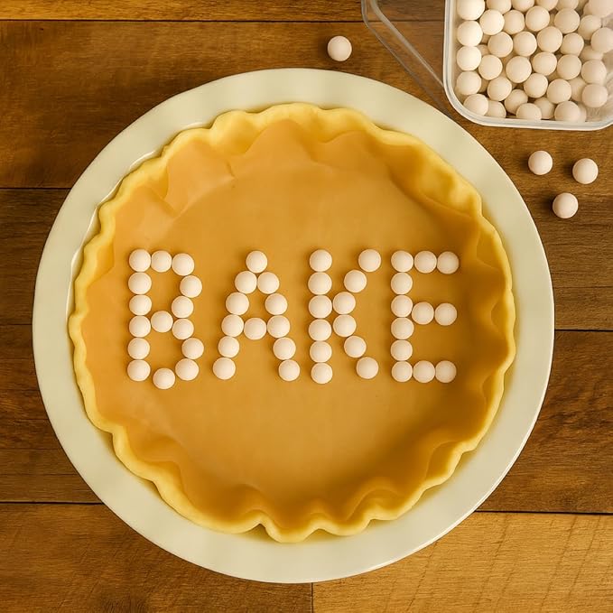 Mrs. Anderson's Baking Pie Weights | Natural Ceramic Stoneware Beads for Blind Baking | Heat-Safe, Food-Safe, Easy to Use | Prevents Shrinking, Puffing, Bubbling | Individual Weighted Balls