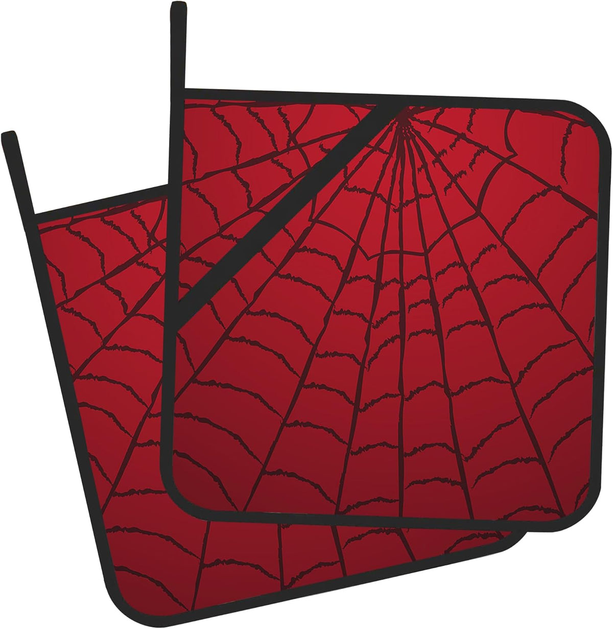 Pot Holder Set of 2,Spider Web Cool Red Black Kitchen Heat Resistant Potholder for BBQ Cooking Baking,Food Hot Pat for Women Men Kitchen Wear