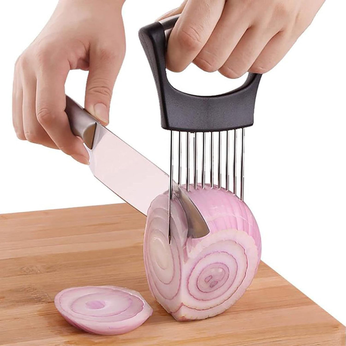 Cookwise Onion, tomato, lime, potato, meat, vegetable holder and slicer. Cool kitchen gadget cutter, nice chef gift