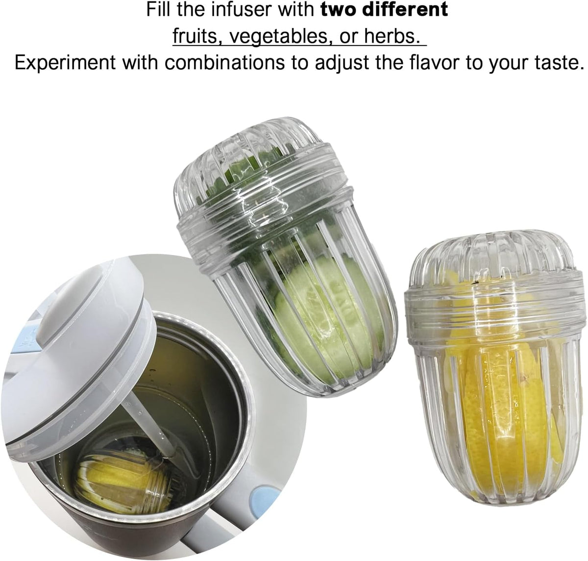 2PCS Small size Fruit Infuser for Wide Mouth Bottles.,Compatible with Stanley,Hydro Flask, Iron Flask, Takeya, ThermoFlask