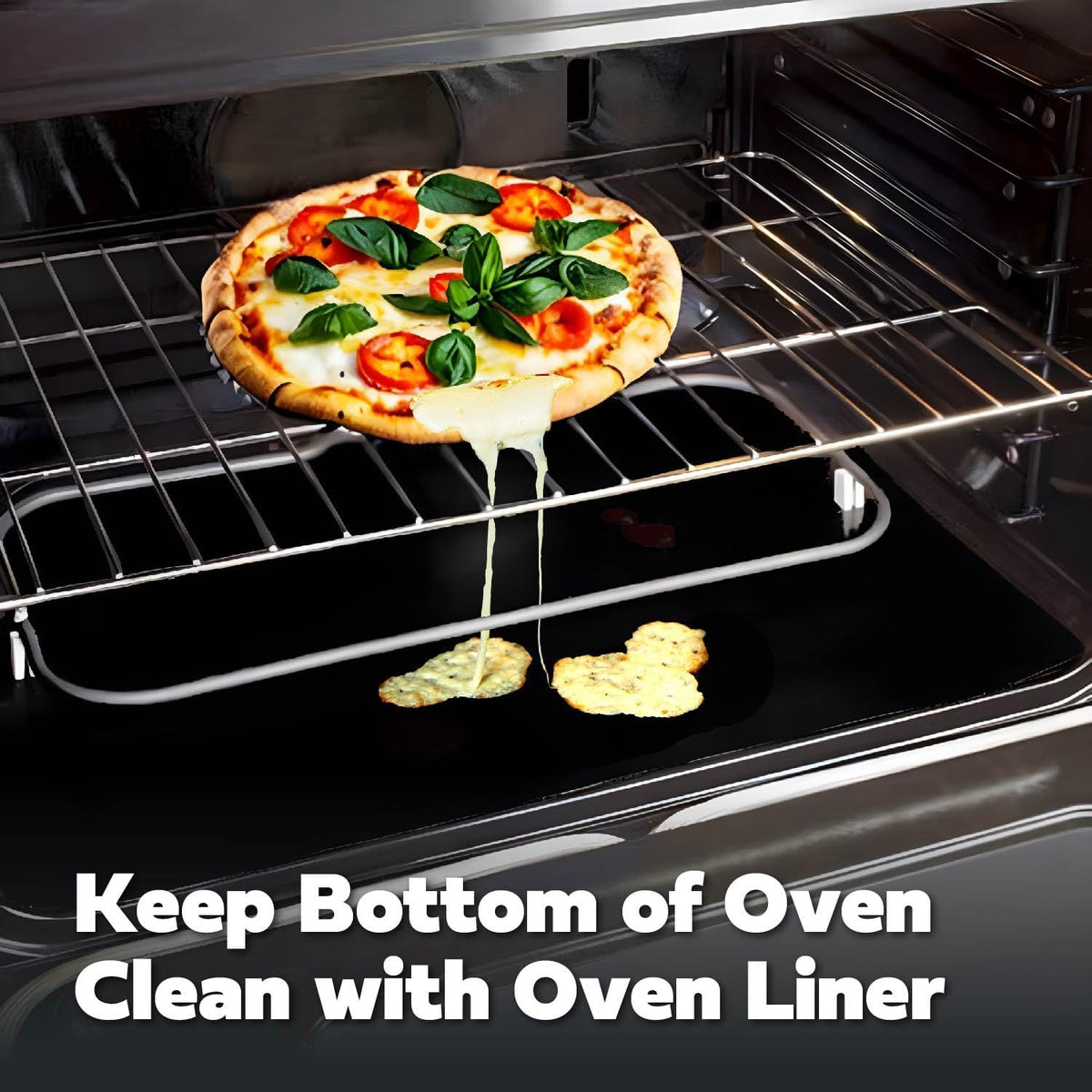Cooks Innovations Non-Stick Oven Protector Mat - Heavy Duty Nonstick Oven Rack Liners to Protect Convection, Electric, Gas, & Microwave Ovens - BPA & PFOA Free Heat Resistant Baking Mat