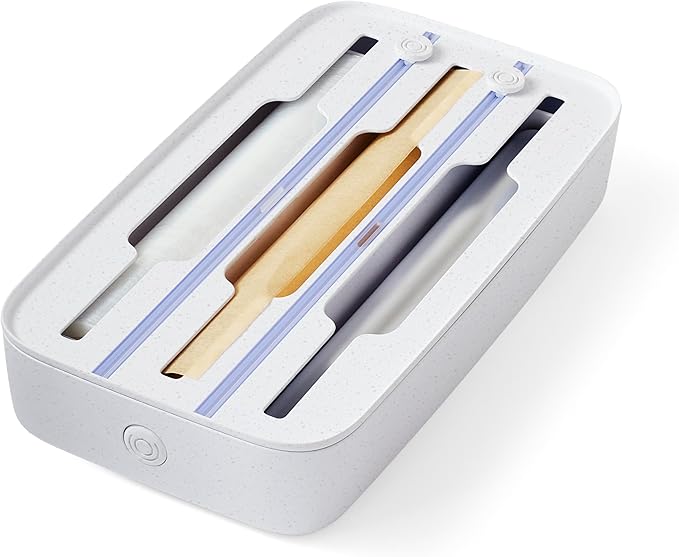 YouCopia StoraRoll Wrap Dispenser, 3-in-1, Drawer Organizer for Foil, Plastic Wrap, Parchment and Wax Paper with Safety Cutters and Labels for Kitchen Organization