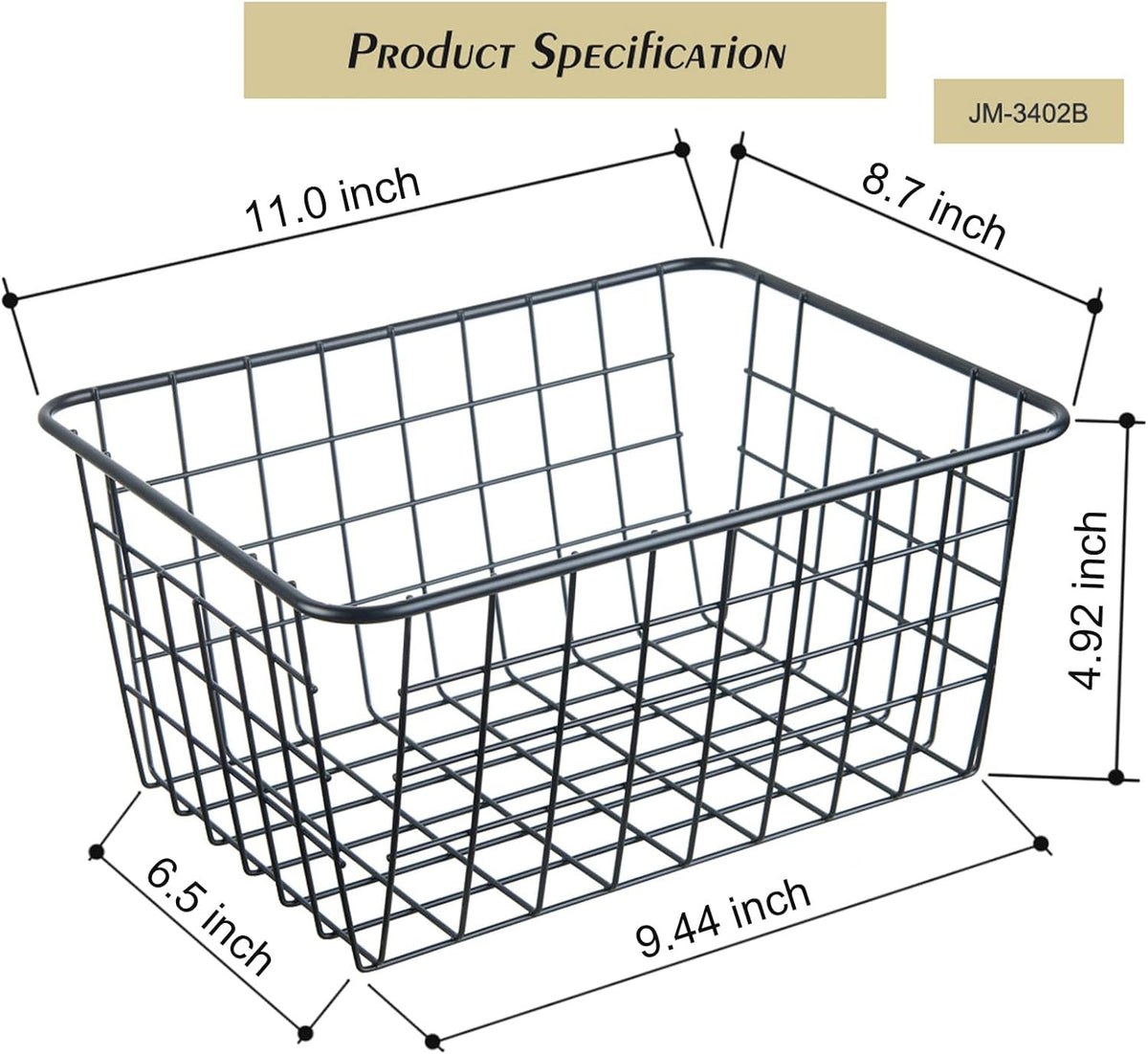 Wire Kitchen Storage Basket 4 Packs,Perfect Pantry Organization Accessories Baskets,Laundry Basket,Countertop Organization,Suitable for Kitchen,Bathroom,Bedroom,Tabletop,Stackable,Chrome