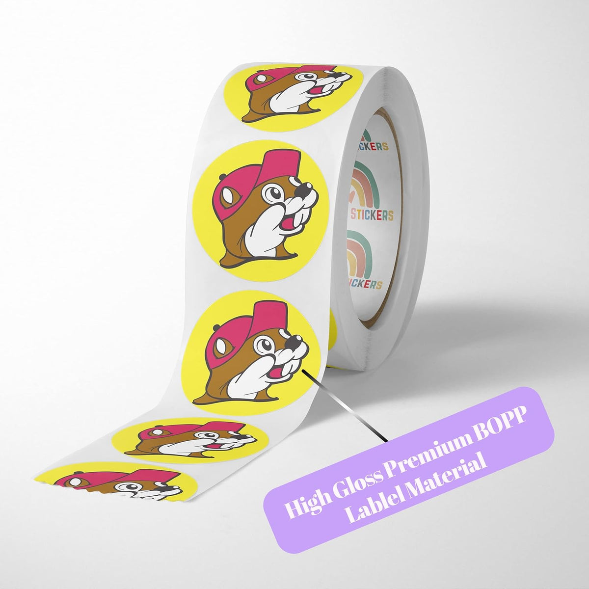 150 Custom Circle/Square BOPP Roll Labels- Personalized Stickers for Business Logo, Party, Wedding Favor, Baby Shower-Any Design Text + Image, Matte/Gloss Finish (4 Inch Circle)
