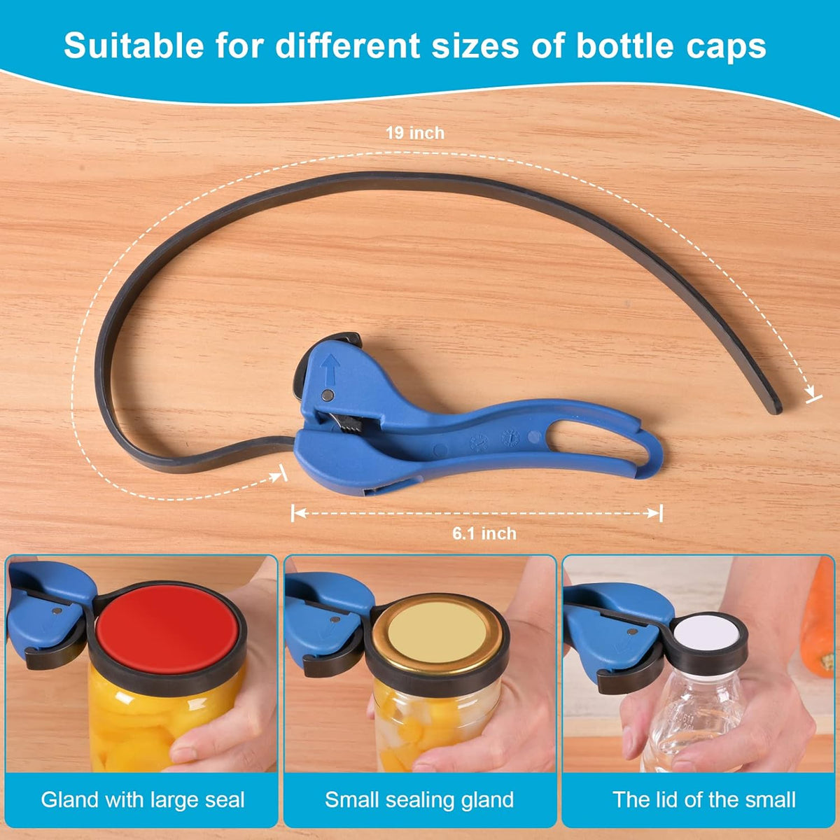 Jar Opener, jar opener for Weak Hands,Jar Lid Opener Tool,Jar openers for Seniors with Arthritis