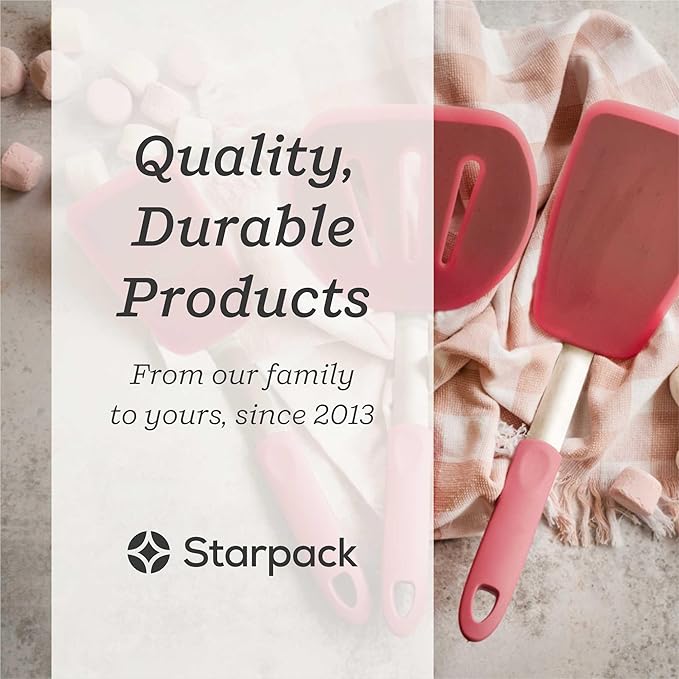 Starpack 'Flex & Flip' Flexible Silicone Turner Spatula (Large) - High Heat Resistant Spatulas for Cooking Egg 600°F - Silicone Pancake Turner Spatula, LFGB Grade Non Stick Rubber Kitchen Utensils