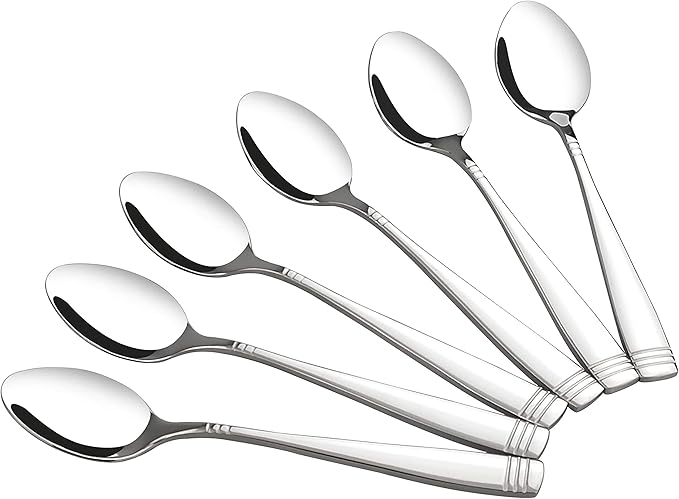 Obstnny 16-Piece Stainless Steel Teaspoons, Small Dessert Spoons Set