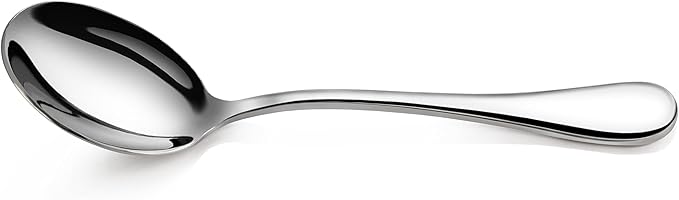 Artaste Rain 18/10 Stainless Steel (Silver (Set of 12), Bouillon Spoon (6-Inch))