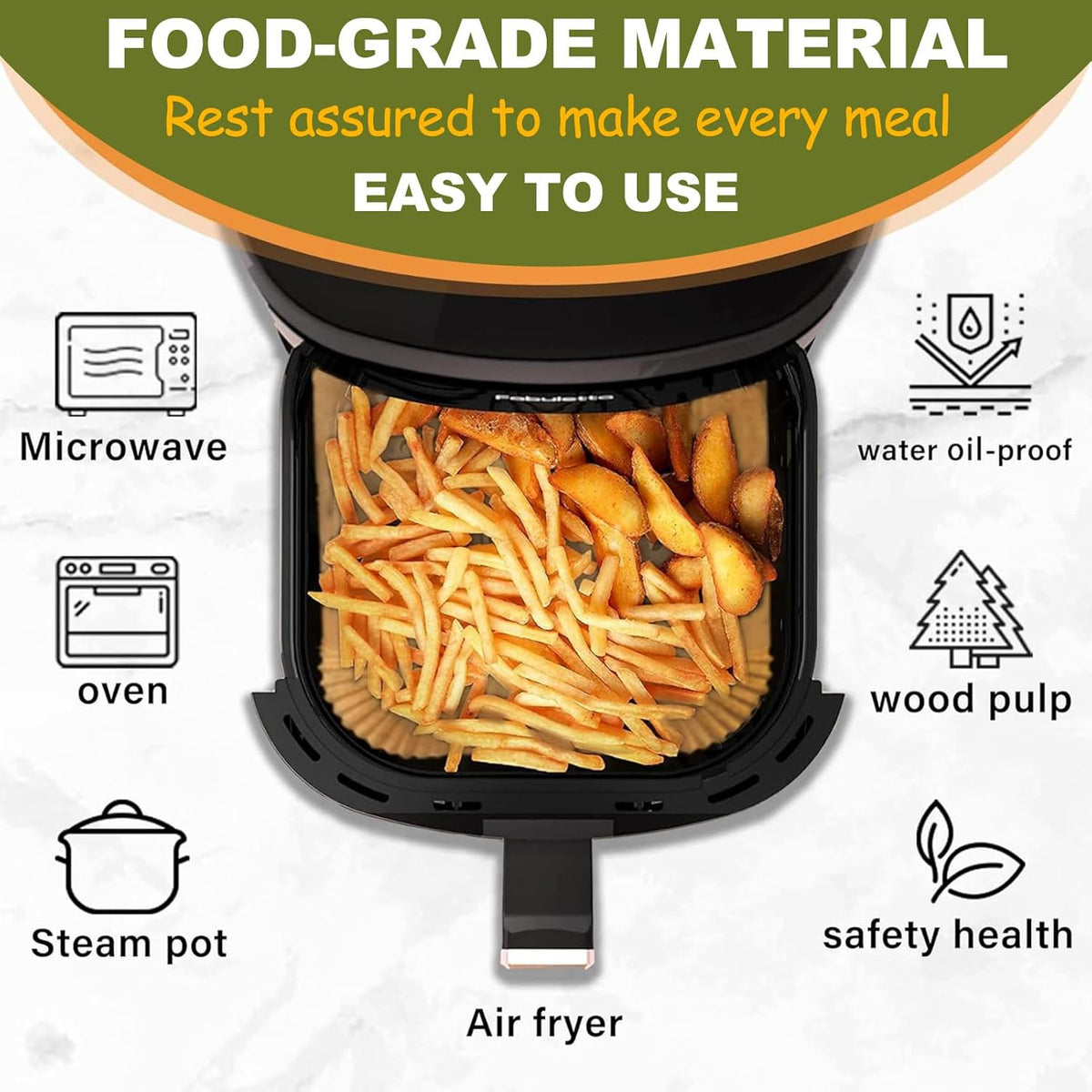 Small Air Fryer Liners for COMFEE' Compact 2.1 Air Fryer, 2 qt Air Fryer Liners for Instant Pot Vortex Mini, Air Fryer Paper Liners Disposable 2 qt Mini Liners for Gourmia Compact Digital