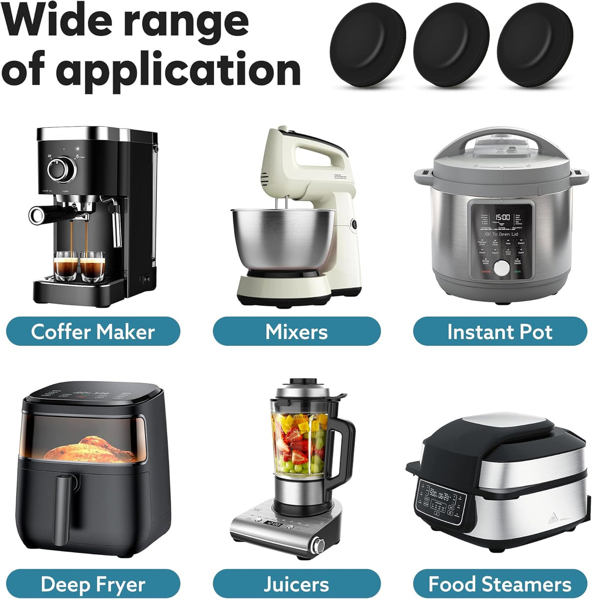Appliance Sliders for Kitchen Appliances 24 PCS Self-Adhesive Small Accessories Hacks Easy to MovIing & Space Saving Kitchen Must Have Gadgets