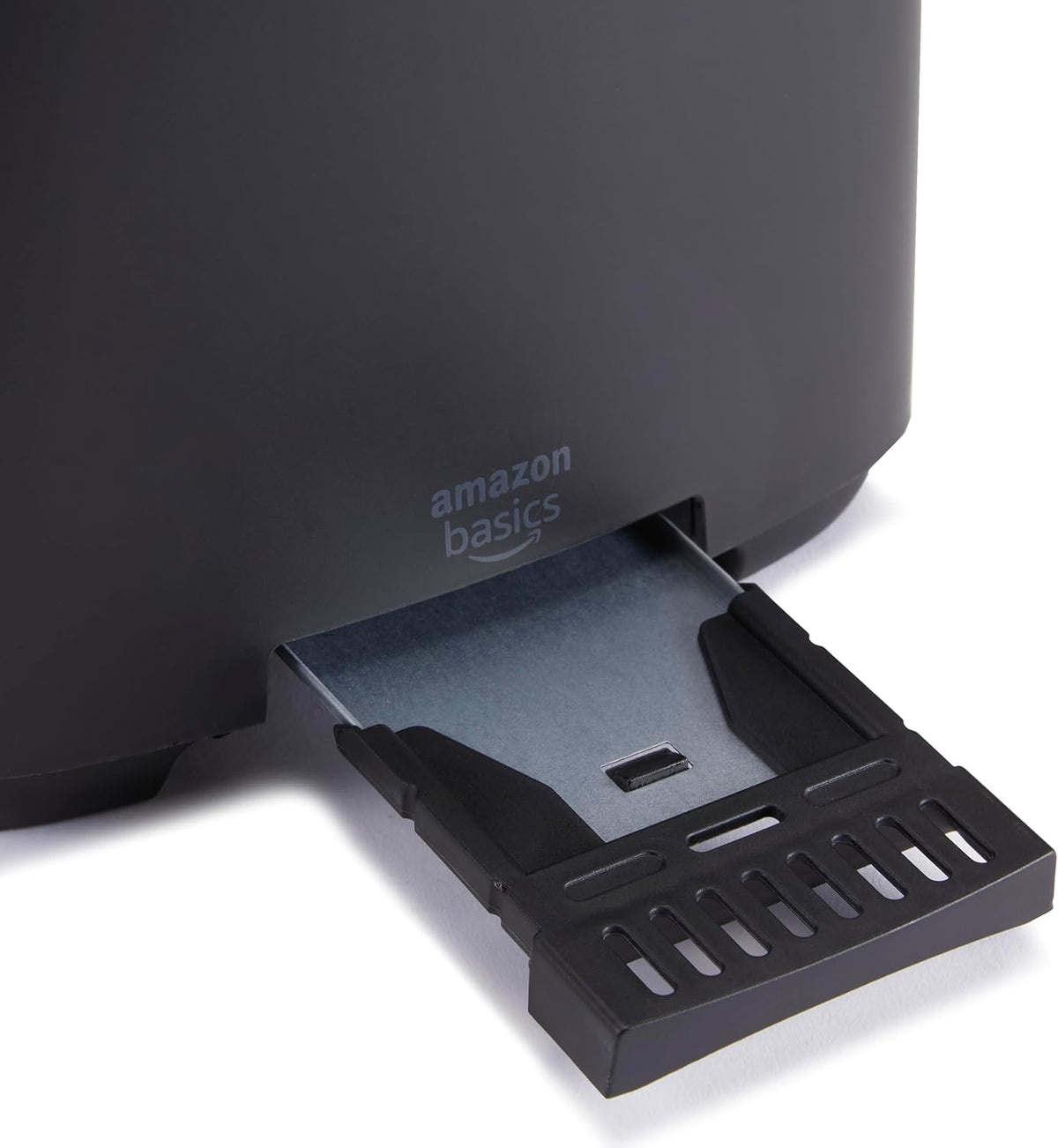 Amazon Basics 2 Slice Toaster, With 7 Browning Settings, Extra Wide Slots For Bagels and Special Breads, Removable Easy-to-Clean Crumb Trays, Cancel/Defrost/Bagel Buttons, 800W, Black & Silver