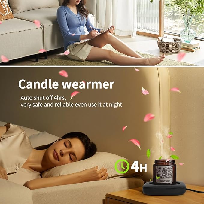 Electric Coffee Cup Warmer for Office Desk, 24W Mug Warmer Plate with Auto Switch Off, 3 Heat Settings Tea Warmer, Beverage Warmer Coffee Accessories