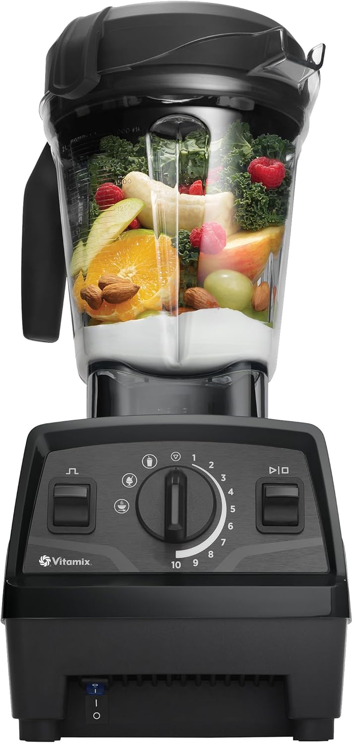 Vitamix Explorian Professional Grade Blender, 3 Presets: Smoothie, Frozen Dessert and Hot Soup, 64oz Pitcher, Black (Renewed Premium)