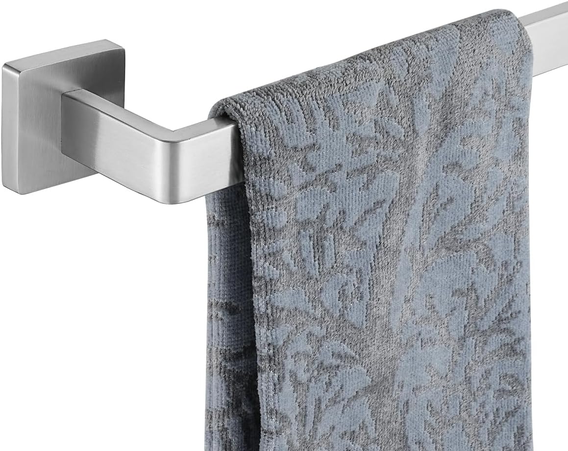 JQK Brushed Towel Bar, Rounded Edges 29.41 Inch Towel Rack, 304 Stainless Steel Bathroom Wall Mount, Useable Length 27 Inch, TB250L27-BN