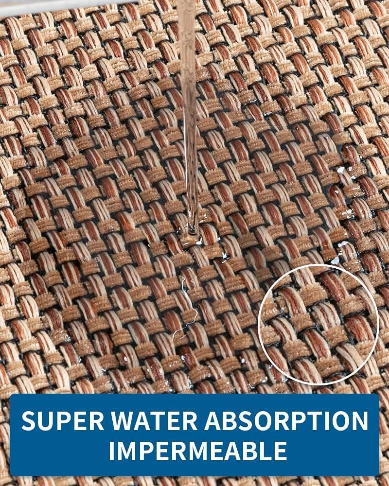 Kitchen Rug Sets and Mats Non Skid Washable, Absorbent Runner Rugs Sets for Kitchen Floor, Front of Sink, Kitchen Mats Set for Floor (Beige,17"x30"+17"x47")