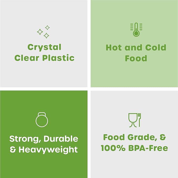 Comfy Package [300 Pack] Heavyweight Clear Plastic Forks with Engraved Design - Disposable Sturdy Plastic Utensils for Parties, Weddings, and Events