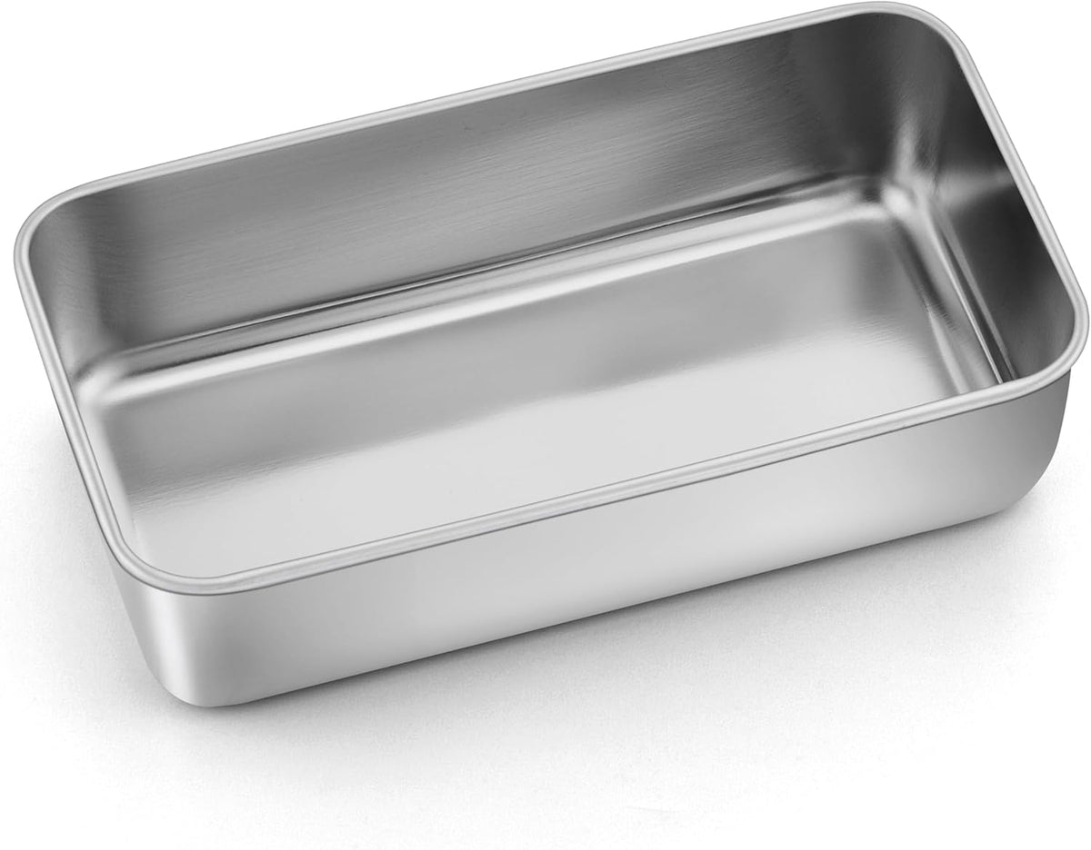 LIANYU Stainless Steel Loaf Pan 9” x 5”, Heavy Duty Bread Pan for Baking, Metal Bakeware for Meatloaf, Brownies, Lasagnas, Healthy & Non Toxic, Dishwasher & Oven Safe