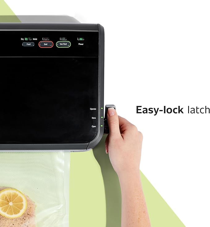 FoodSaver Vacuum Sealer Machine, Automatic Bag Detection, Sous Vide Friendly, with sealer bags, roll, handheld vacuum sealer, black