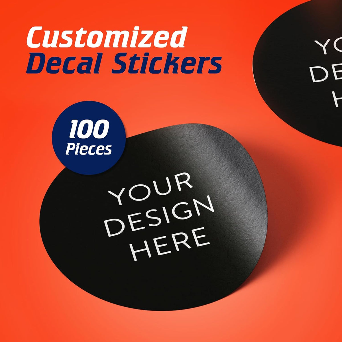 5-1000 Custom Vinyl Stickers - Upload Your own Image, Text, Design, Logo - Personalized Logo Labels for Handmade, Packaging, Bottle, Jars, Candle, Brand Stickers (Black, 3x3)