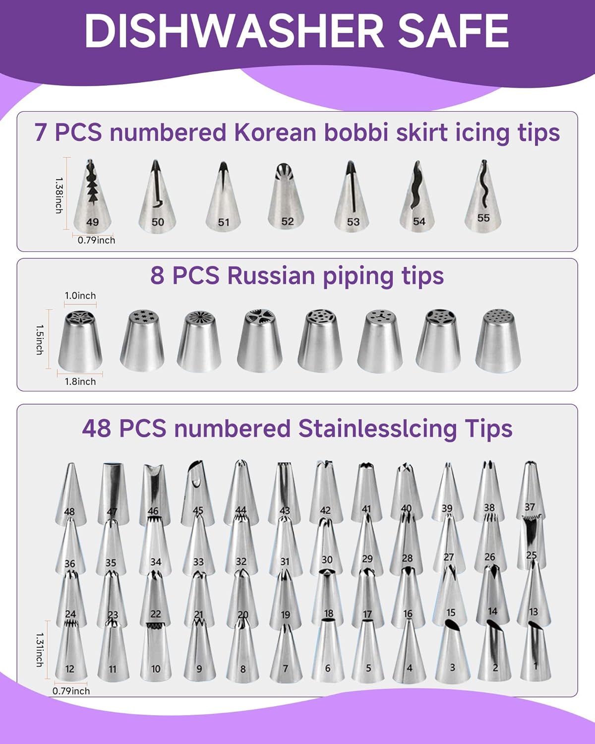 Boyun Cake Decorating Kit, 137pcs Cake Decorating Supplies With Cake Turntable For Decorating, Pastry Piping Bag, Russian Piping Tips Tools, Baking Supplies For Beginners