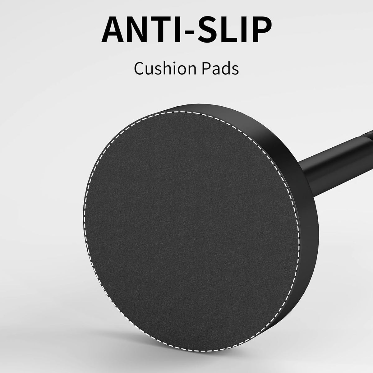 Paper Towel Holder Countertop, Black Paper Towel Holder with Weighted Base Non Slip, Standing Paper Towel Roll Holder for Kitchen Bathroom, Easy One-Handed Operation, Stainles Steel (Matte Black)