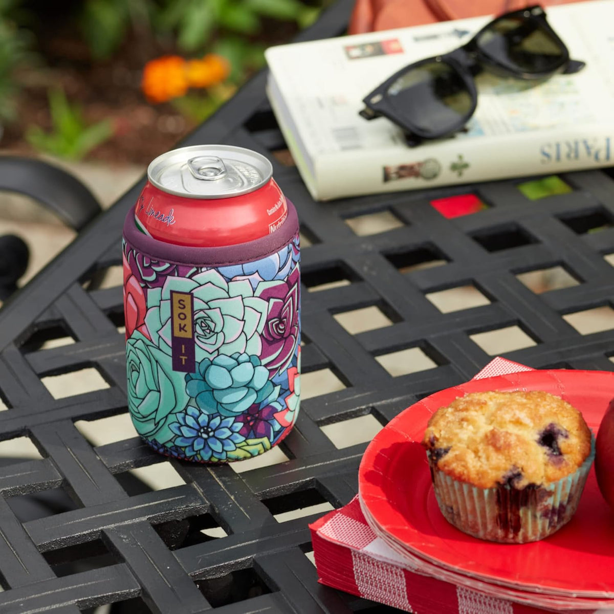 Sok It CanSok Sleeve for Beer & Soda Insulated Neoprene Cover (Peacock, 12oz Can Sleeve)